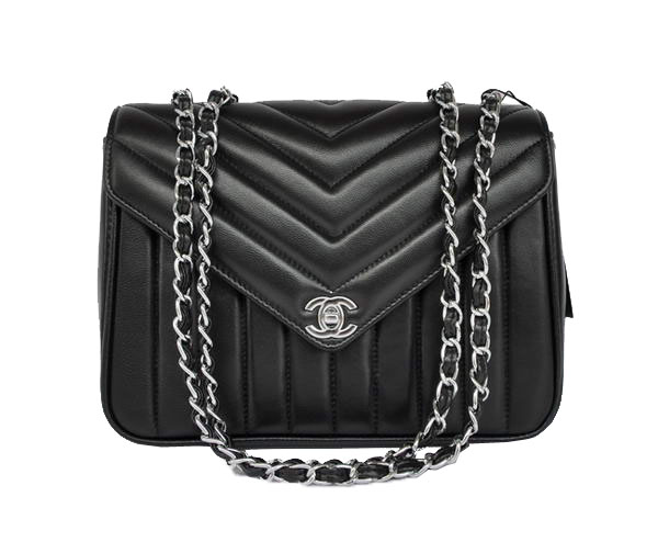 7A Replica Cheap Chanel Sheepskin Leather Flap Bag A36062 Black Silver Hardware